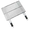 Image de Grille Acier Pour Barbecue Charbon - Cookin Garden - Grille rectangulaire double - 60 x 40 cm