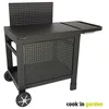 Image de COOKIN GARDEN Desserte REVA 110 PREMIUM - Acier - Surface de travail: L.108 x l.55 cm - 1 tablette 1 jupe 1 crédence - Noir