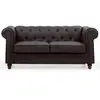 Image de Grand canapé 2 places chesterfield marron Grand