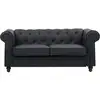Image de Grand canapé 2 places chesterfield noir Grand
