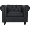 Image de Fauteuil Chesterfield MENZZO Noir - Style Classique - Intemporel - Relaxation