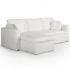 Image de MENZZO Canapé dangle convertible Toledo Blanc -L220 x P146 x H88cmSurface de couchage : 115 x 1935 cm
