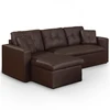 Image de Canapé D'angle Convertible "corto" 221cm Marron
