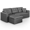 Image de Canapé D'angle Convertible "corto" 221cm Gris