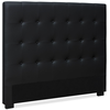 Image de Tête De Lit Capitonnée Simili Cuir Noir Luxa 140
