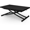 Image de Table Basse Relevable Bois Et Pieds Métal Noir Kazer L 57-114 X P 100 X H 39-76cm