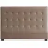 Image de Tête De Lit Capitonnée Velours Taupe 160 Luxa