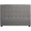 Image de Tête De Lit Capitonnée Tissu Taupe 160 Luxa