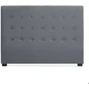 Image de MENZZO Tête de lit Luxor 160cm Tissu Gris - Tissu L160 x P8 x H120 cm