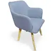 Image de Fauteuil Scandinave Tissu Bleu Kandi