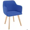 Image de Chaise style scandinave Candy Tissu Bleu - MENZZO - Bureau - Avec accoudoirs - Intérieur