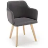 Image de Chaise style scandinave Candy Tissu Gris Foncé - MENZZO - Moderne - Salle à manger - Avec accoudoirs