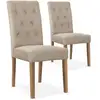 Image de Chaises Tissu Beige Cécilia - Lot De 2