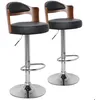 Image de Lot de 2 chaises de bar Ruben Bois Noisette & Noir