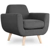 Image de Fauteuil Scandinave Tissu Gris Foncé Annis