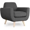 Image de Fauteuil scandinave danube tissu gris foncé Danube