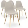Image de Lot de 4 chaises scandinaves gao tissu beige Gao