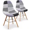 Image de Chaise Patchwork Gris Pacha - Lot De 2