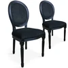 Image de Lot De 20 Chaises Médaillon Velours "versailles" 96cm Noir