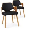 Image de Lot de 2 chaises scandinaves Dima Bois Naturel et Noir