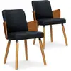 Image de Lot De 2 Chaises Scandinaves "lori" 75cm Naturel & Noir