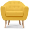 Image de Fauteuil Scandinave Tissu Jaune Koldy