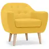 Image de Fauteuil scandinave savoy tissu jaune Savoy