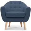 Image de Fauteuil Scandinave Tissu Bleu Koldy