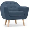 Image de Fauteuil scandinave Savoy tissu Bleu