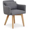 Image de Chaise / Fauteuil scandinave Gybson Tissu Gris clair
