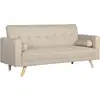 Image de Canapé convertible clic-clac scandinave slow tissu beige Slow