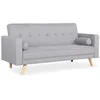 Image de Canapé convertible scandinave MENZZO Slow - Tissu Gris clair - 3 personnes - Quotidien - Réversible