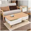 Image de Table basse scandinave bergen blanc et bois