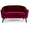 Image de Canapé 2 Places Velours Bordeaux Soxford