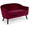 Image de Canapé droit 2 places scandinaves savoy velours bordeaux Savoy