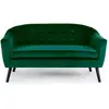 Image de Canapé 3 Places Velours Vert Soxford