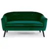Image de Canapé 3 places scandinave savoy velours vert Savoy