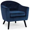 Image de Fauteuil scandinave Savoy Velours Bleu