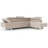 Image de Canapé dangle Alfa Velours Taupe - MENZZO - Fixe - 5 places - Contemporain - Design