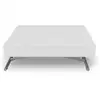 Image de Table Basse Relevable Et Extensible Blanc Laqué Sunda L 120-155-190 X H 40-75 X P 80cm