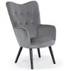 Image de Fauteuil scandinave klarys velours gris Klarys