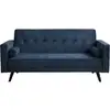 Image de Canapé convertible clic-clac scandinave slow velours bleu Slow