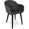 Image de Chaise fauteuil honorine velours noir Honorine