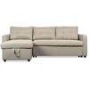 Image de Canapé D'angle Réversible Convertible Tissu Beige Cuba 230cm