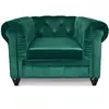 Image de Fauteuil Chesterfield Velours Vert Jakar