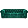 Image de Canapé Chesterfield 3 Places Velours Vert Itish
