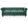 Image de Grand canapé 3 places Chesterfield Velours Vert