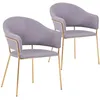Image de Fauteuil Ulrick - MENZZO - Lot de 2 - Tissu Gris - Design Contemporain