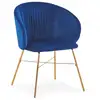 Image de Chaise smart velours bleu pieds or Smart