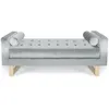 Image de Banquette capitonnée Shell Velours Argent